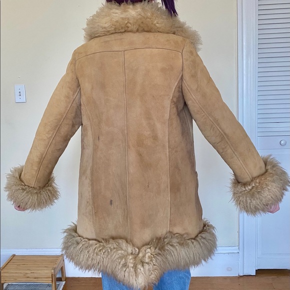 SOLD 70’s Penny Lane Suede Shearling Coat - Picture 4 of 15